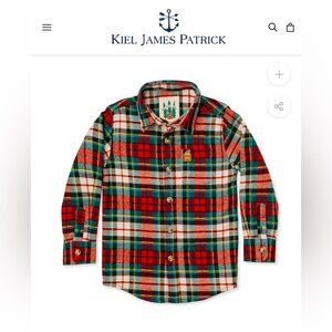 Kiel James Patrick Festive Red and Green Button Down Shirt